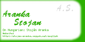 aranka stojan business card
